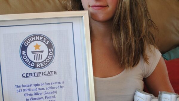Olivia Rybycka Olivier - Certyfikat - Rekord Guinnessa