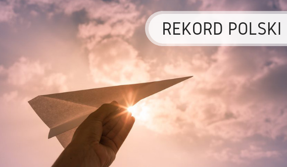 Papierowe samoloty - Rekord Polski